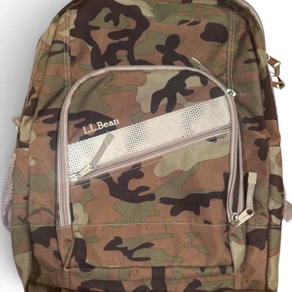 L.L.Bean Camo Backpack With USB Charging Port
